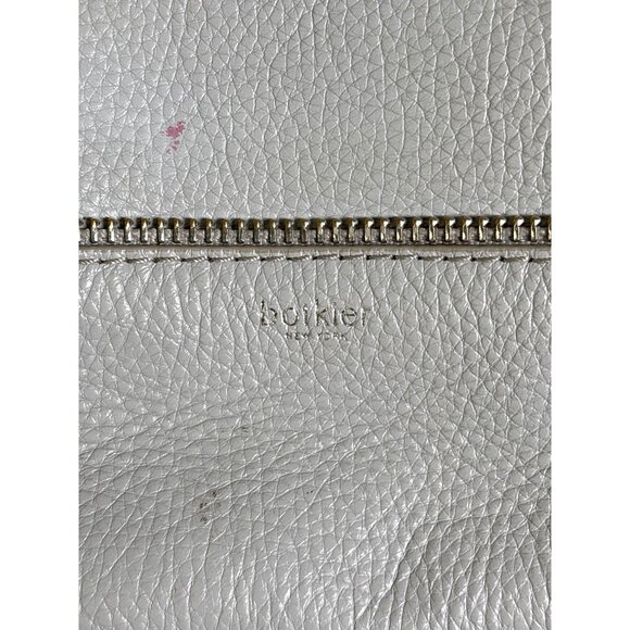 Botkier Soho Pebbled Gray Leather Tote Handbag Large 18" X 13 Carry On - Picture 7 of 12